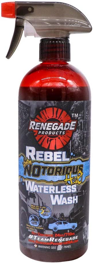 Renegade Products H20 NOtorious Waterless Wash With Surfactants and Carnabua Wax