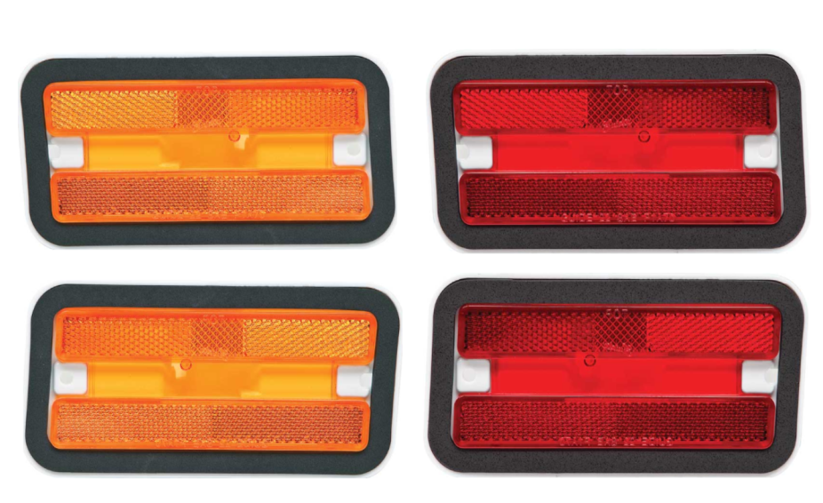 OER Front and Rear Marker Lamp Set with Gaskets 1970-1981 Firebird and Trans AM