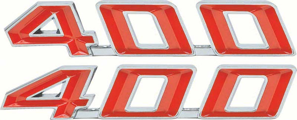 OER F1251 1967-1969 Pontiac Firebird 400 Hood Emblems Pair/Set