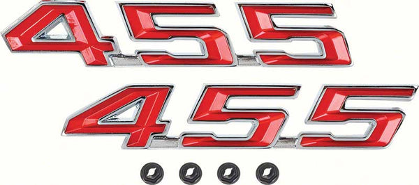OER Reproduction "455" Hood Emblem Set 1967-1969 Pontiac Firebird and GTO