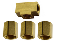 Load image into Gallery viewer, 3/8"-24 Brake Tee Set With Unions 1971 Chevy and GMC Pickup Trucks