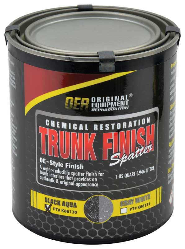 OER Black and Aqua Trunk Spatter Paint Quart Buick Chevy Oldsmobile & Pontiac