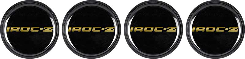 OER Reproduction Gold Center Cap Emblem Set 1985-1987 Chevrolet Camaro IROC-Z