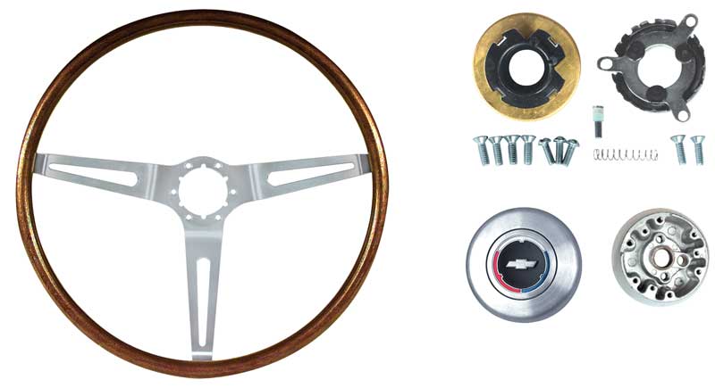 OER R6532 Walnut Steering Wheel Kit 1967-1968 Chevrolet Camaro Nova Impala