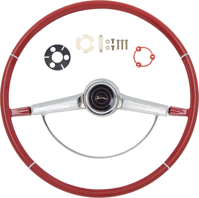 OER R66002 Red Steering Wheel Kit 1966 Chevrolet Impala Bel Air Biscayne