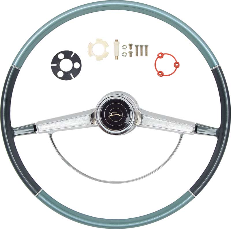 OER Two Tone Blue Steering Wheel Kit 1966 Chevrolet Impala Bel Air Biscayne