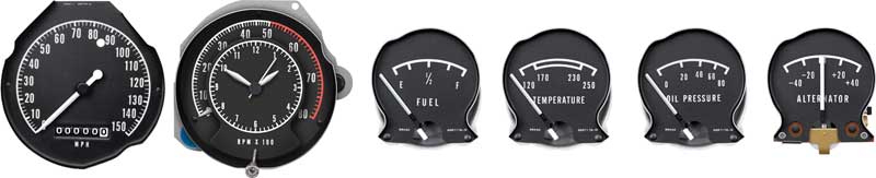 OER RM4125 Rallye Gauge Set 1968-1970 Dodge Charger Coronet Plymouth Roadrunner