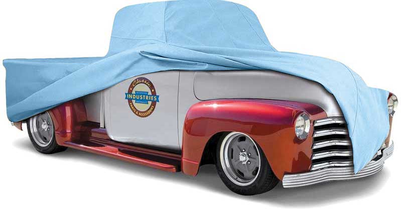 OER Single Layer Diamond Blue Indoor Car Cover 1955-59 Chevy/GMC Truck Long Bed