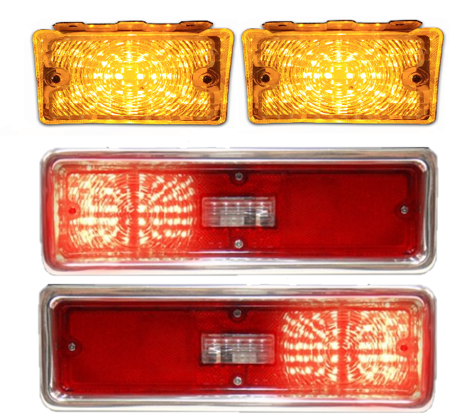 DIGI-TAILS LED Tail Light and Front Marker Light Panel Set 1970-1972 Chevy Nova