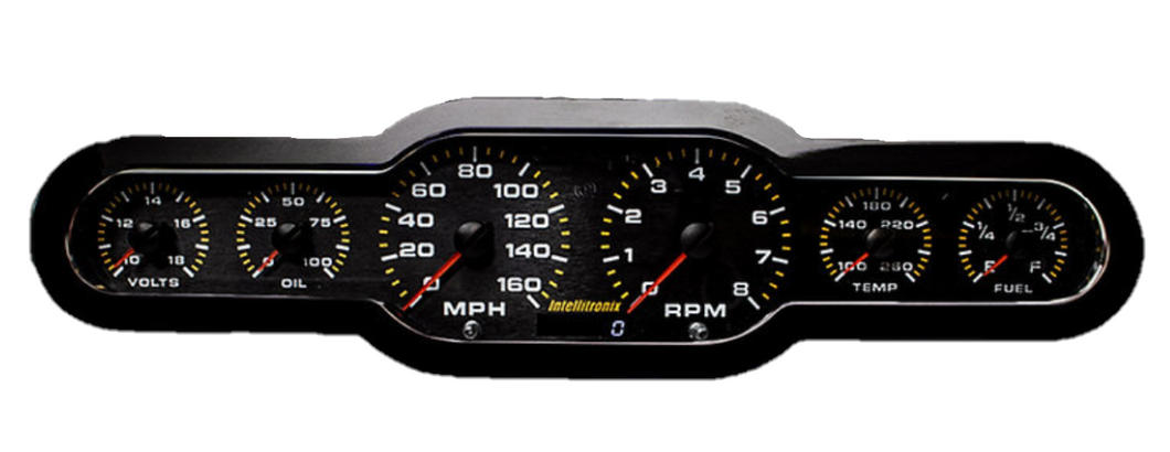 Universal 6 Gauge Analog Cluster Panel Hotrod Musclecar Custom Builds