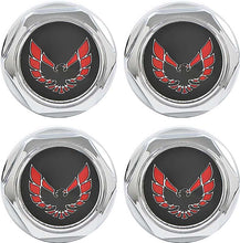 Load image into Gallery viewer, OER 748665 1977-1981 Pontiac Firebird Wheel Center Cap Set Red Bird Emblem
