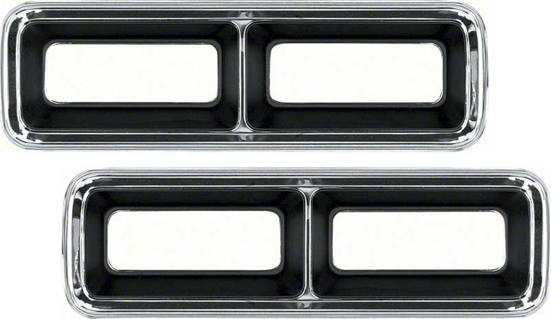 OER Reproduction Tail Lamp Bezel Set For 1968 Chevy Camaro Models