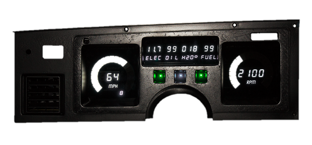 Intellitronix White LED Digital Gauge Replacement Cluster 1984-89 Chevy Corvette