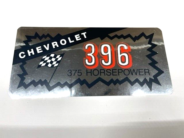 396 375 Horsepower Valve Cover Decal For Camaro Chevelle Nova Impala Bel Air