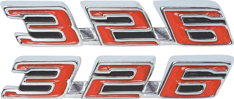 OER Chrome Plated Zinc Die-Cast 326 Hood Emblem Set For 1967 Pontiac Firebird