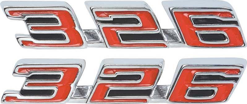 Trim Parts Chrome Zinc Die-Cast 326 Hood Emblem Set For 1967 Pontiac Firebird