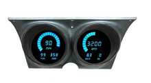 Load image into Gallery viewer, Intellitronix Teal LED Digital Dash Gauge Cluster 1967-1968 Firebird and Camaro
