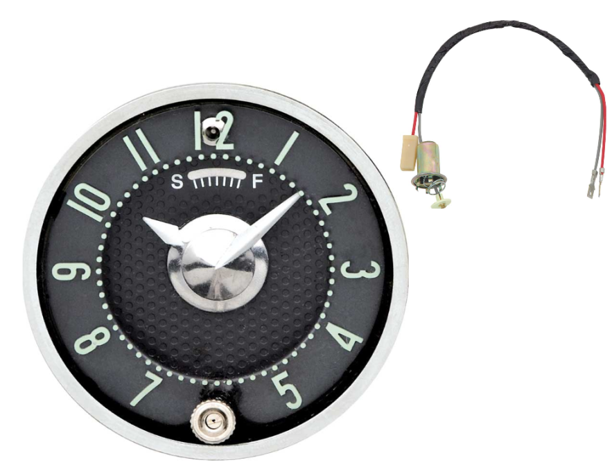 OER In-Dash Clock With Harness For 1955 Chevrolet Bel Air 150 210 and Nomad