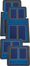 Load image into Gallery viewer, OER 4 Piece Blue Carpeted Floor Mat Set 1967-2002 Chevy Camaro Models
