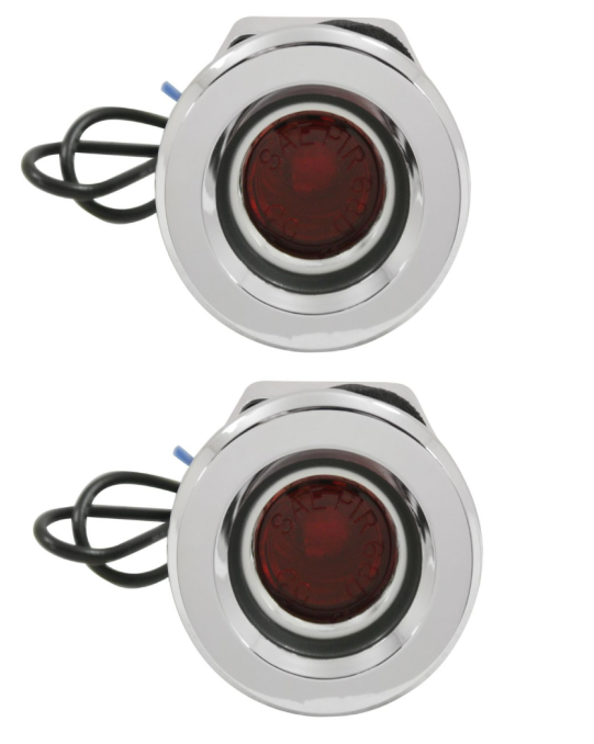 Trim Parts Rear Flat Red Side Marker Light Set 1968 Roadrunner Satellite Coronet