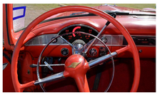 Load image into Gallery viewer, Intellitronix Teal LED Digital Gauge Cluster 1955-1956 Chevy Bel Air 150 210
