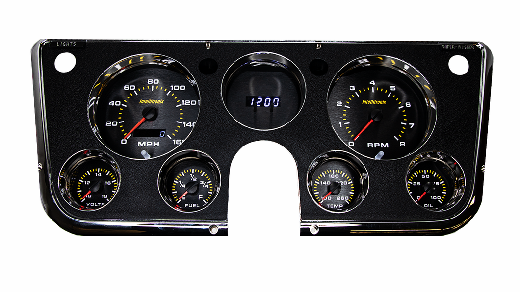 Intellitronix Analog Replacement Gauge Cluster Panel 1967-1972 Chevy Trucks