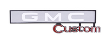 Load image into Gallery viewer, Trim Parts &quot;GMC Custom&quot; Dash Panel Glovebox Emblem For 1969-1972 GMC Trucks
