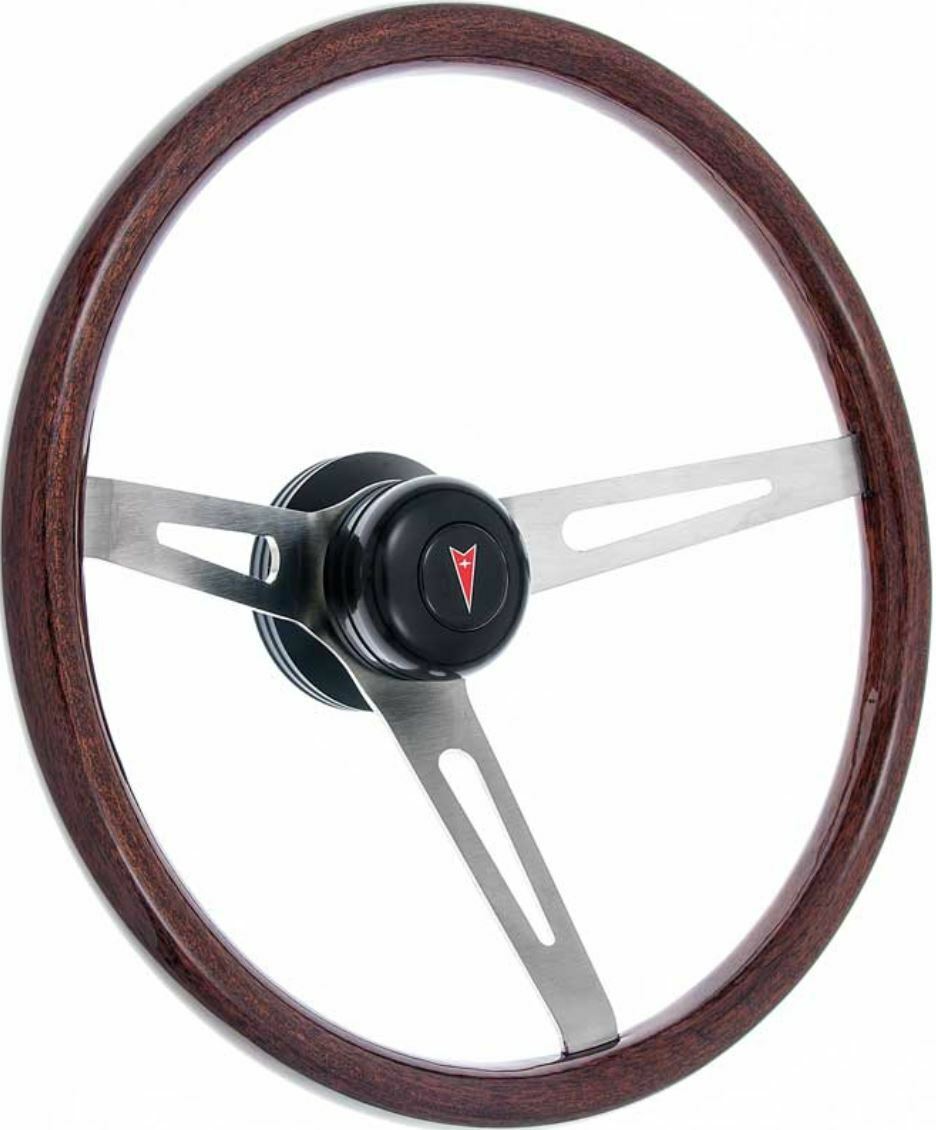 Dark Wood Steering Wheel Kit Arrowhead Black Hub 1967-1968 Pontiac Firebird GTO
