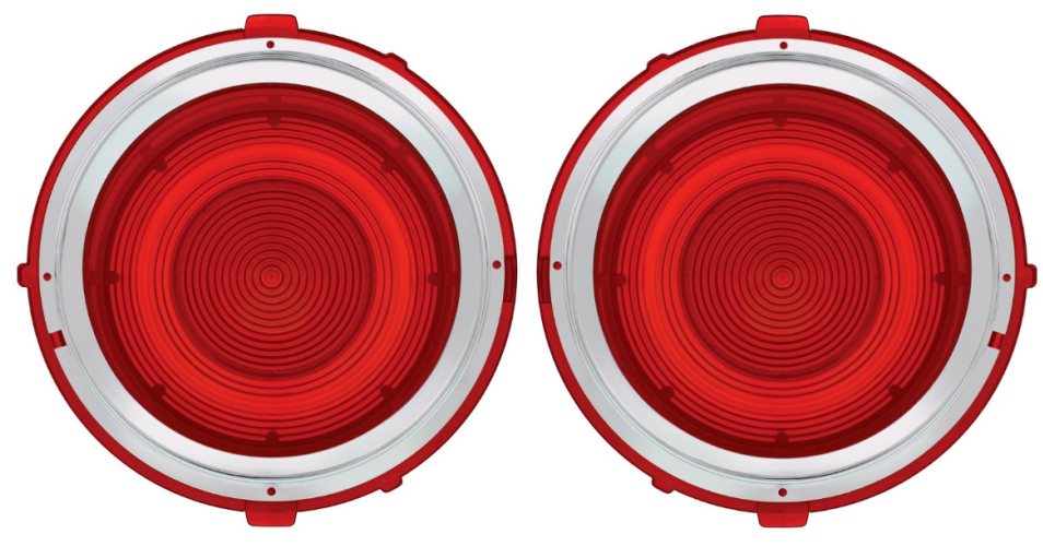 United Pacific Right and Left Hand Tail Light Lens Set 1970-1973 Chevy Camaro