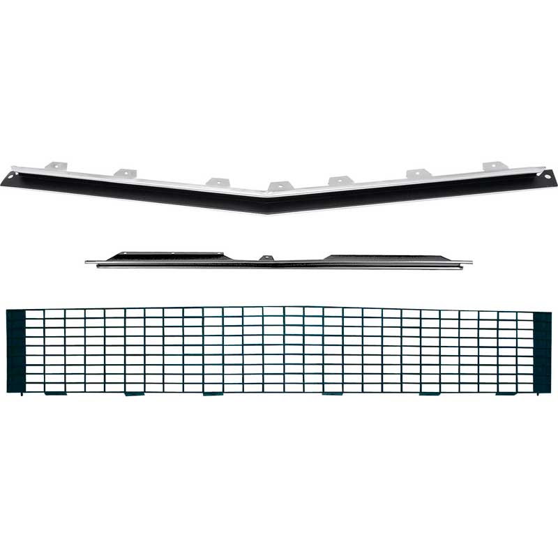 OER RS Grill Kit W/O Silver Trim W/O Headlamp Bezels 1967-1968 Chevy Camaro RS