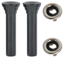 Load image into Gallery viewer, OER Black Lock Knob Set For 1965-1966 Bel Air Biscayne Impala LeSabre 98 Wildcat
