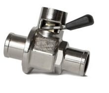 Load image into Gallery viewer, EZ Oil Drain Valve Double Hose Barb End Inline Shutoff Valve Coolant Fuel Oil
