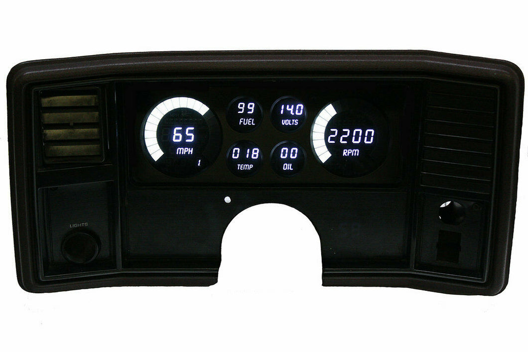 Intellitronix White LED Digital Gauge Cluster Panel 1978-88 Monte Carlo ELCamino