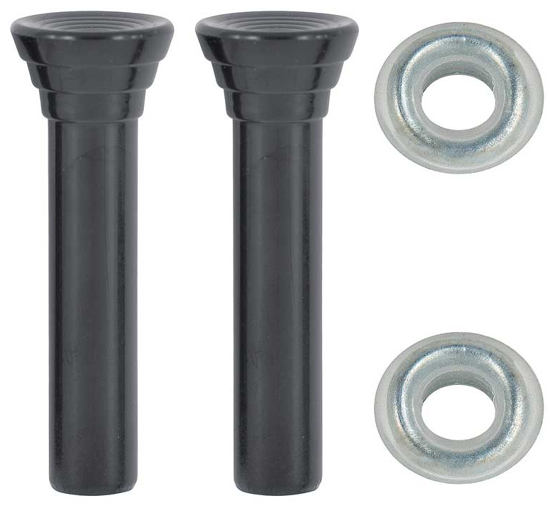 OER Black Door Lock Knob Set & Clear Ferrules For 1961-1964 Chevy Olds Pontiac