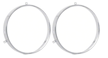 Load image into Gallery viewer, Stainless Headlamp Retaining Ring Set 1941-75 Firebird Camaro Nova Truck Impala
