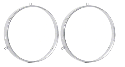 Stainless Headlamp Retaining Ring Set 1941-75 Firebird Camaro Nova Truck Impala