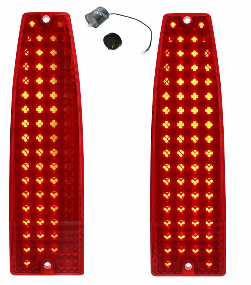 United Pacific One-Piece Sequential LED Tail Light Set 1966-1967 Chevy II Nova