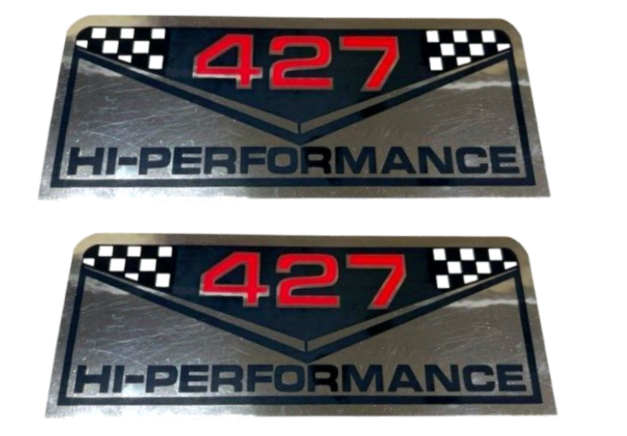 427 Hi-Performance Valve Cover Decal Set For Camaro Chevelle Nova Impala Bel Air