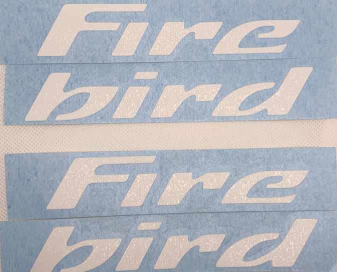 White Fender Overlay Decal Set 1993-2003 Pontiac Firebird Models