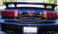 Load image into Gallery viewer, Reflectiv Black Rear Lettering Overlay Decal 1993-2002 Pontiac Firebird/Trans AM
