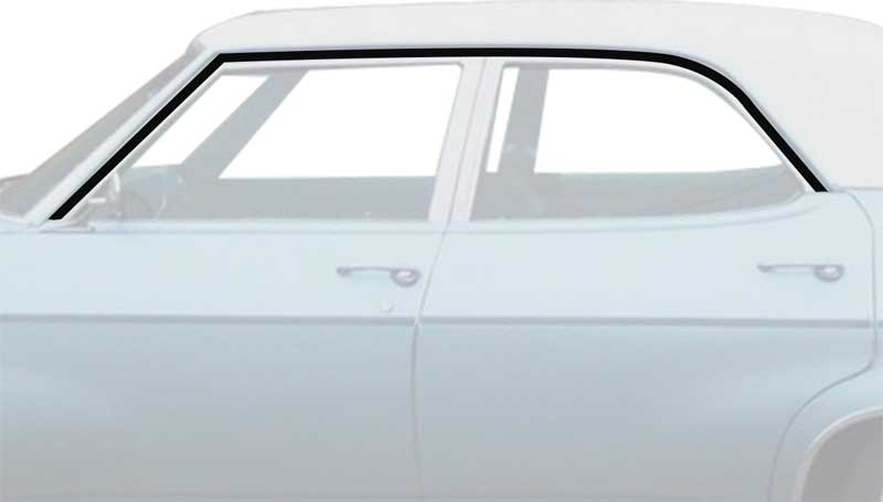 OER Roof Rail Weatherstrip Set 1969-1970 Impala Catalina Bonneville 4 Door H/T