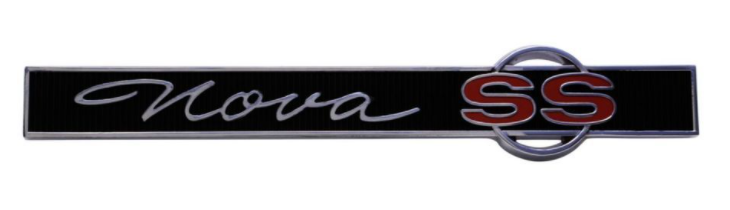 Trim Parts SS Trunk Lid Emblem 1965 Chevy II Nova SS Models Replaces 3871606