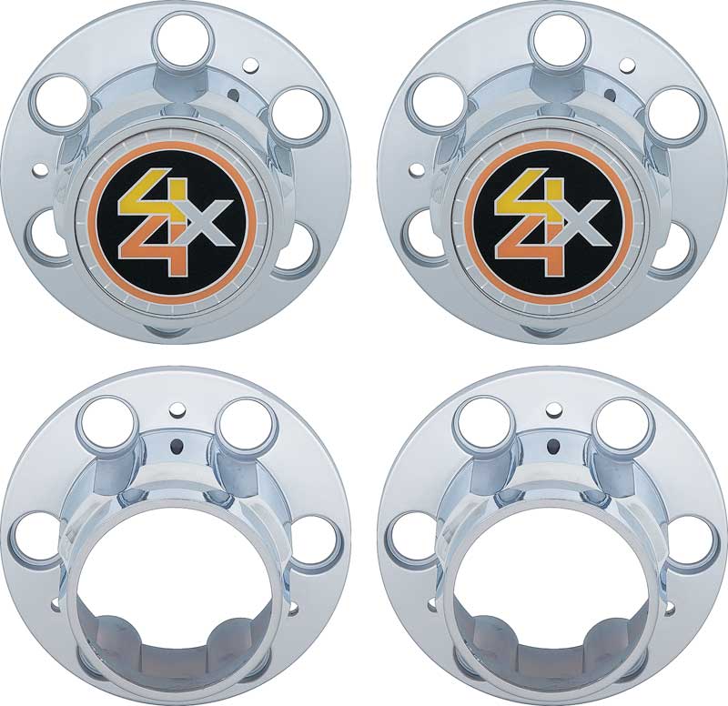 OER 4X4 Front and Rear Hubcap Set 1971-1991 Chevy and GMC Truck 6 Lug 5-1/2