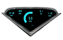 Load image into Gallery viewer, Intellitronix Teal LED Digital Gauge Cluster Replacement 1955-1959 Chevy Trucks
