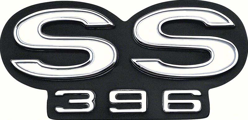 OER Zinc Diecast SS 396 Grille Emblem For 1966 Chevelle SS 396 Models