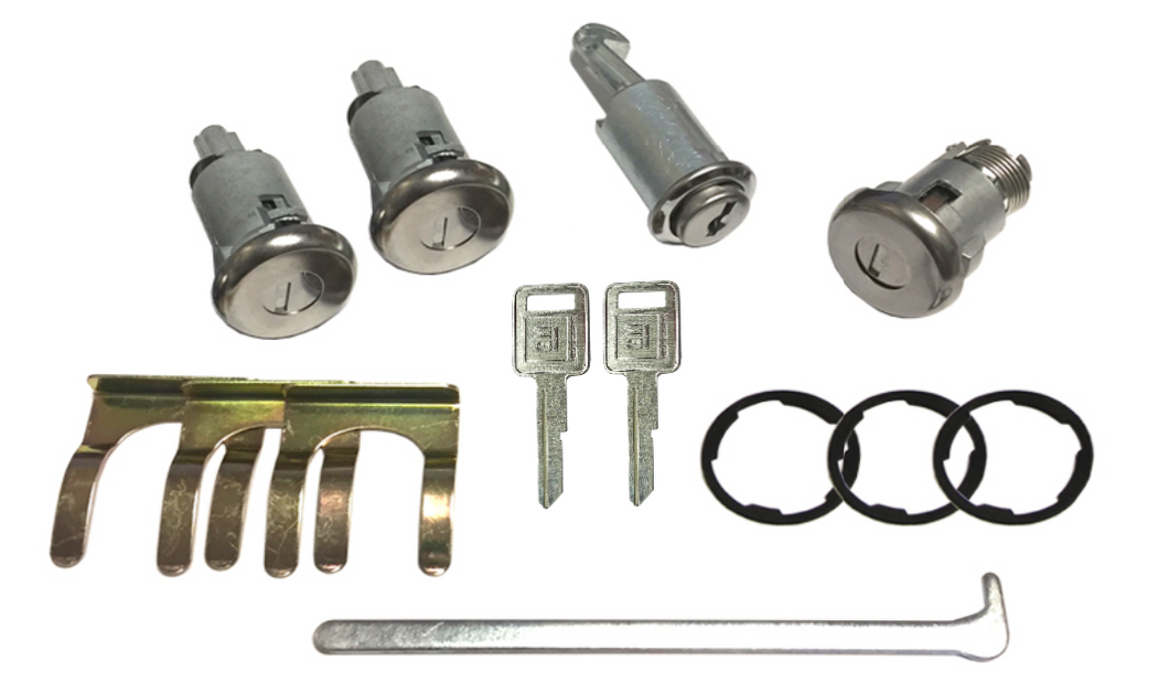 Ignition Door and Glovebox Lock Set For 1964 Chevy Bel Air Biscayne and Impala
