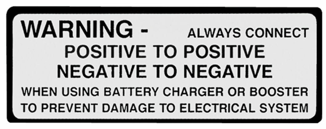 RestoParts Battery Warning Decal 1962-1965 GTO Lemans Grand Prix Bonneville