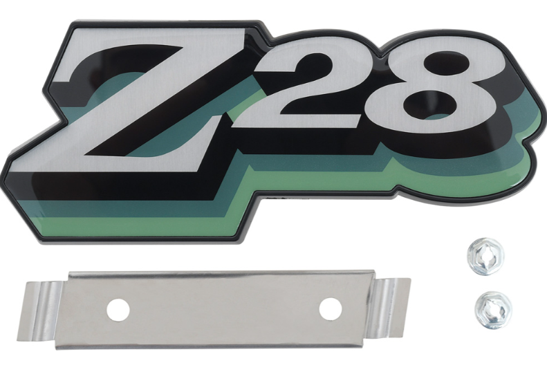 OER Green Z28 Grille Emblem With Hardware For 1978 Chevy Camaro Z28 Models