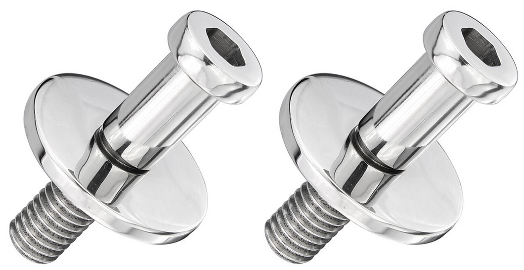 RestoParts Polished Stainless Steel Door Lock Striker Set 1965-1970 Cadillac