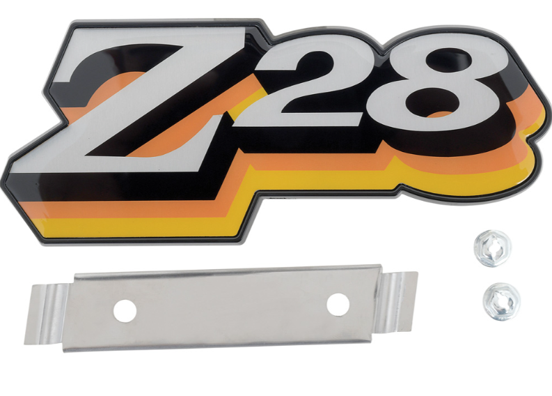 OER Yellow Z28 Grille Emblem With Hardware For 1978 Chevy Camaro Z28 Models